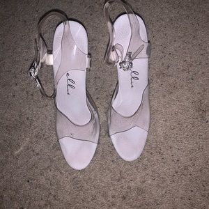 Women’s clear high heeled shoes